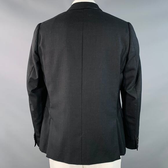 PAUL SMITH Size 44 Regular Soho Black Twill Wool Notch Lapel Sport Coat - Picture 3 of 8
